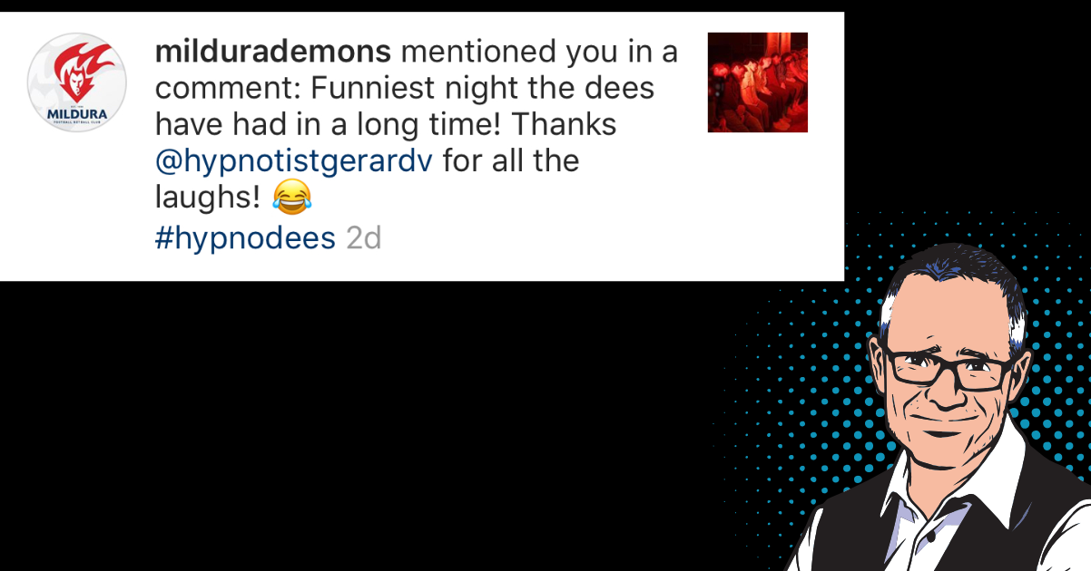 Mildura Demons Football Netball - Instagram. Funniest night the Dees have had in a long time.