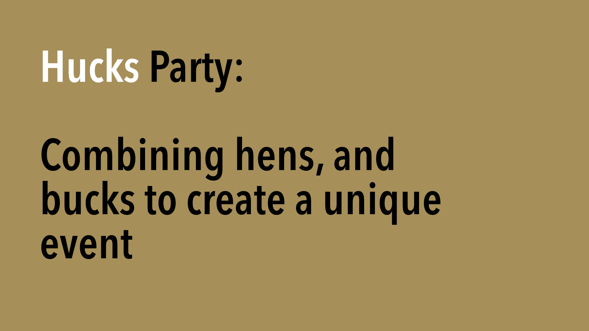 image from What is a hucks party? Is it like a hens or bucks do?